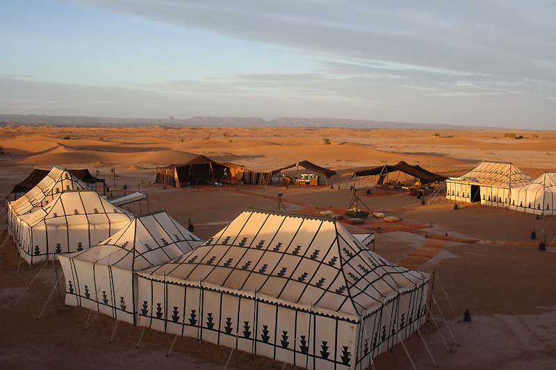 Camp at Sunset